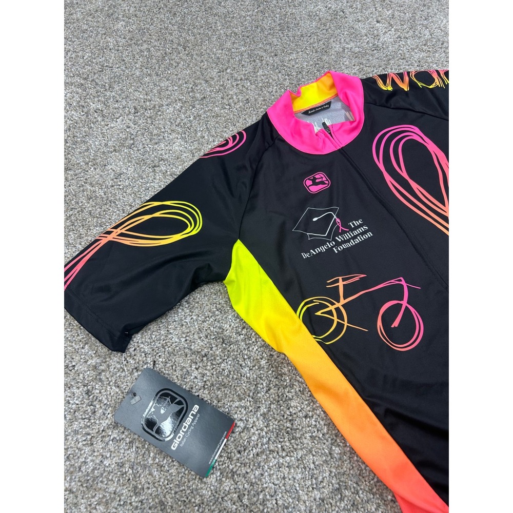 NWT Giordana Vero Pro Mens M Cycling Jersey DeAngelo Williams Foundation #0914